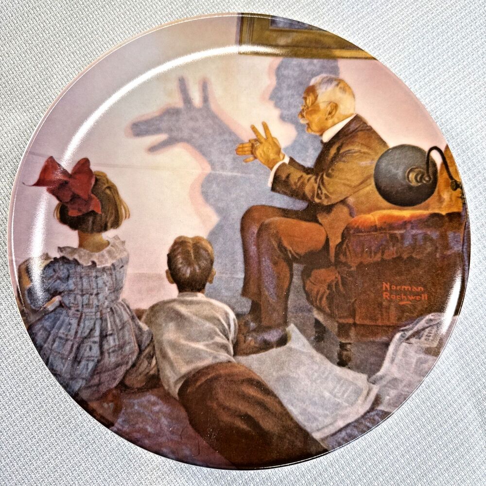 Vintage Norman Rockwell - 1987 "The Shadow Artist" Plate # 10878F